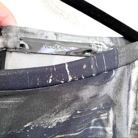 Victor Alfaro Paint Wide Neck Sleeveless Dress Size 4 - Picture 5 of 8